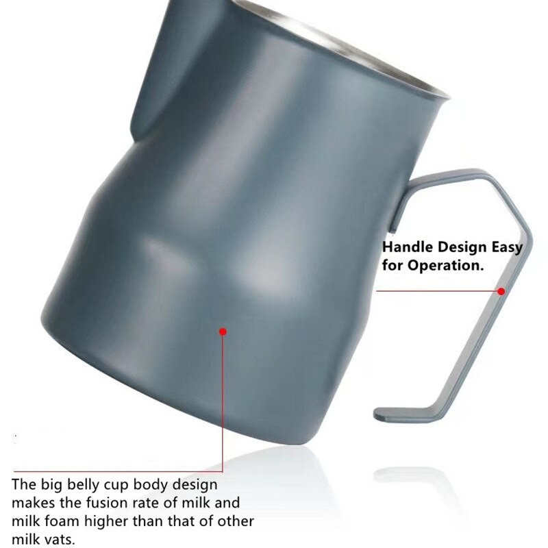 Кана за разпенване на мляко от неръждаема стомана 304 Кана за приготвяне на пяна за еспресо кафе Barista Craft Чаша за лате Капучино