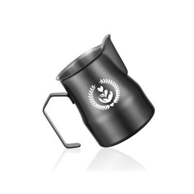 Кана за мляко от неръждаема стомана Кана за разпенване на мляко 350 ml Еспресо машина Cappuccino Latte Art Разпенваща се стомна Кана за бариста Чаша за мляко