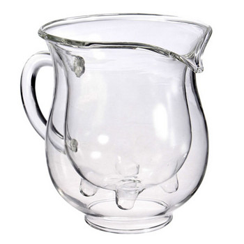 Creative Cow Double Layer Glass Creamer Cup 250ml Lovely Milk Jug Juice Φλιτζάνι καφέ Clear Glass Κούπα Milk Frother Pitcher