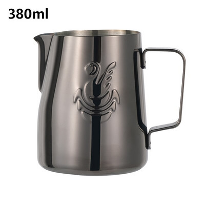 JIBBI Vrč za mlijeko na pari od nehrđajućeg čelika Neprianjajući vrč za mlijeko Pull Flower Cup Savršen za kavu Cappuccino Latte Art