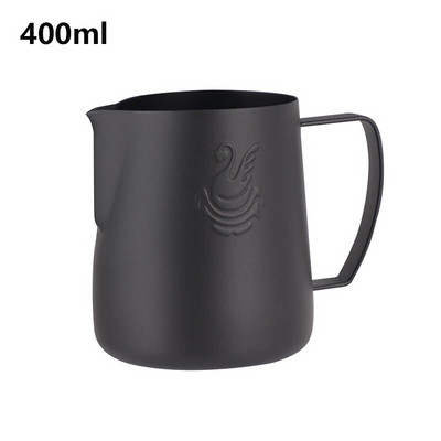 JIBBI Vrč za mlijeko na pari od nehrđajućeg čelika Neprianjajući vrč za mlijeko Pull Flower Cup Savršen za kavu Cappuccino Latte Art