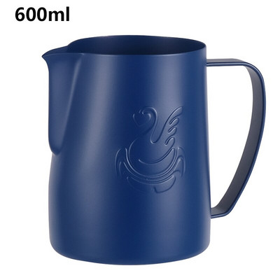 JIBBI Vrč za mlijeko na pari od nehrđajućeg čelika Neprianjajući vrč za mlijeko Pull Flower Cup Savršen za kavu Cappuccino Latte Art