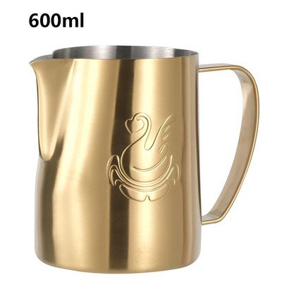 JIBBI Vrč za mlijeko na pari od nehrđajućeg čelika Neprianjajući vrč za mlijeko Pull Flower Cup Savršen za kavu Cappuccino Latte Art