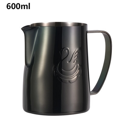JIBBI Vrč za mlijeko na pari od nehrđajućeg čelika Neprianjajući vrč za mlijeko Pull Flower Cup Savršen za kavu Cappuccino Latte Art