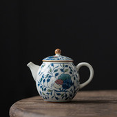 Vines ceainic ceainic rodie ceramică set de ceremonie ceai albastru și alb cu lapte oolong ceai cravată Guan Yin iasomie tip de ceai