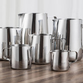 100-1500 ml-es tejeskancsó rozsdamentes acél habosító kancsó Húzós virágcsészék Kávés tejhabosító bögre Latte Art tejhab eszköz Kávékészlet