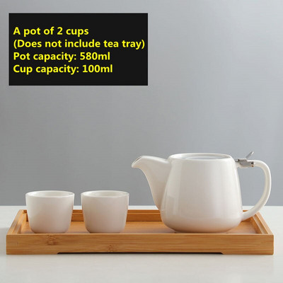 Nagy kapacitású, 580 ml-es porcelán teáskanna Kiváló minőségű színes, kézzel készített teáskanna szuperfinom infúziós levéltea főzéséhez