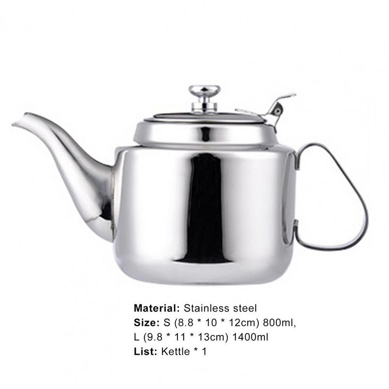 800 ml/1400 ml arbatos virdulys, karščiui atsparus korozijai atsparus nerūdijančio plieno didelės talpos dulkėms atsparus arbatinukas