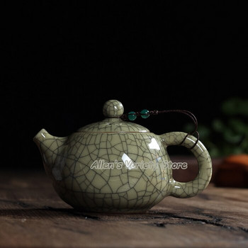 Hot Sale Xi Shi pot Crackle Glaze Ge Kiln Longquan Celadon Zisha Ceramics Arts China Teapot Porcelain yixing Clay Antique Teapot