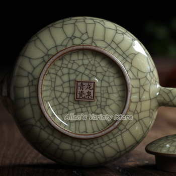 Гореща разпродажба Xi Shi pot Crackle Glaze Ge Kiln Longquan Celadon Zisha Ceramics Arts China Teapot Porcelain yixing Clay Antique Teapot