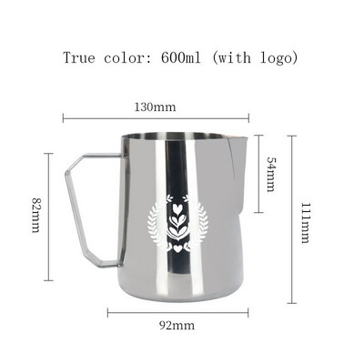 450 ml/600 ml Rozsdamentes acél kávéskávé csésze tejhabosítóval Tapadásmentes tejes latte csésze Latte Art Coffee Latte-hez