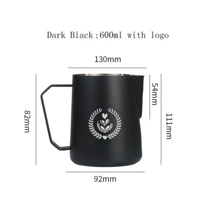 450 ml/600 ml Rozsdamentes acél kávéskávé csésze tejhabosítóval Tapadásmentes tejes latte csésze Latte Art Coffee Latte-hez