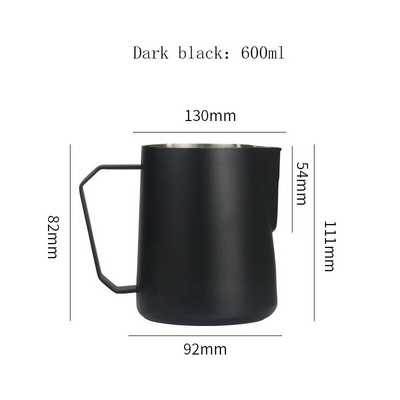 450 ml/600 ml Rozsdamentes acél kávéskávé csésze tejhabosítóval Tapadásmentes tejes latte csésze Latte Art Coffee Latte-hez