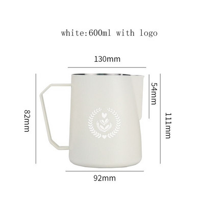 450 ml/600 ml Rozsdamentes acél kávéskávé csésze tejhabosítóval Tapadásmentes tejes latte csésze Latte Art Coffee Latte-hez