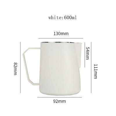 450 ml/600 ml Rozsdamentes acél kávéskávé csésze tejhabosítóval Tapadásmentes tejes latte csésze Latte Art Coffee Latte-hez