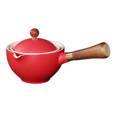 Kerámia teáskanna 160 ml Háztartási Kung Fu Oolong Filteres teafőző oldalsó fogantyúval Tökéletes ajándék karácsonyi barátok családjának