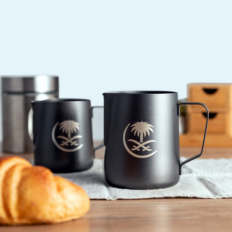 Acoperire antiaderent Oțel inoxidabil pentru spumare a laptelui Espresso Cafea Barista Latte Cappuccino Orientul Mijlociu Arabia Saudită Design