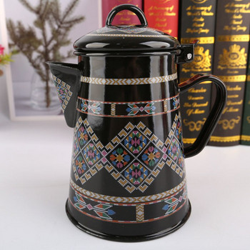 Νέα Enamel Pot 1,2L Teapot Bot Coffee Pot Home Fashion Breakfast Teapot Juice Pot Boutique Supplies Kitchen Style