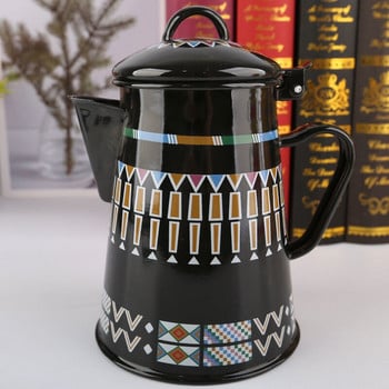 Νέα Enamel Pot 1,2L Teapot Bot Coffee Pot Home Fashion Breakfast Teapot Juice Pot Boutique Supplies Kitchen Style