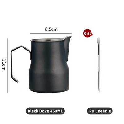 Cană cu spumă de lapte, cană cu spumă de lapte, cană cu spumă de cafea, din oțel inoxidabil