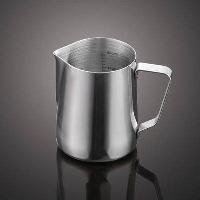Tejhabosító kancsó, sűrítő rozsdamentes acél kávégőzölő kancsó belső méretekkel, 350/600 ml