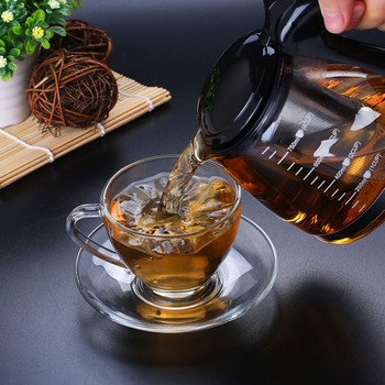 750ml &1200ml Creative Design Glass Teapot Fashion Γυάλινη τσαγιέρα για λουλούδι τσαγιού με αφαιρούμενο ατσάλι με φίλτρο βραστήρα τσαγιού