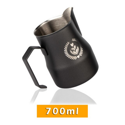 NAUJAS 350/500/700 ml nerūdijančio plieno itališkas espresso latte Art pieno putų ąsotis garuojantis ąsotis pieno putų talpa