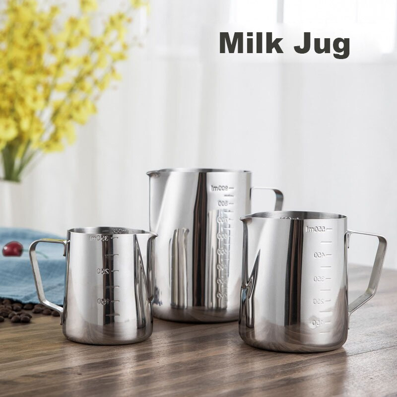 350/600 ml-es kávéhabosító tejhabos kancsó Rozsdamentes acél eszpresszó kávé Barista Art tejkrémes csésze cappuccino kancsók