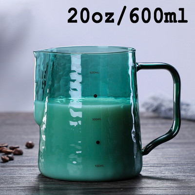 20 oz/600 ML ulcior de spumare de lapte ulcior de cafea cu lapte ulcior de cafea colorat ulcior barista espresso cafea latte ulcior de spumare de lapte
