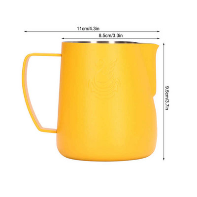 400 ml-es rozsdamentes acél hattyú tejkancsó habosító kancsó Kávé Craft Latte cappuccino tejszínes csésze