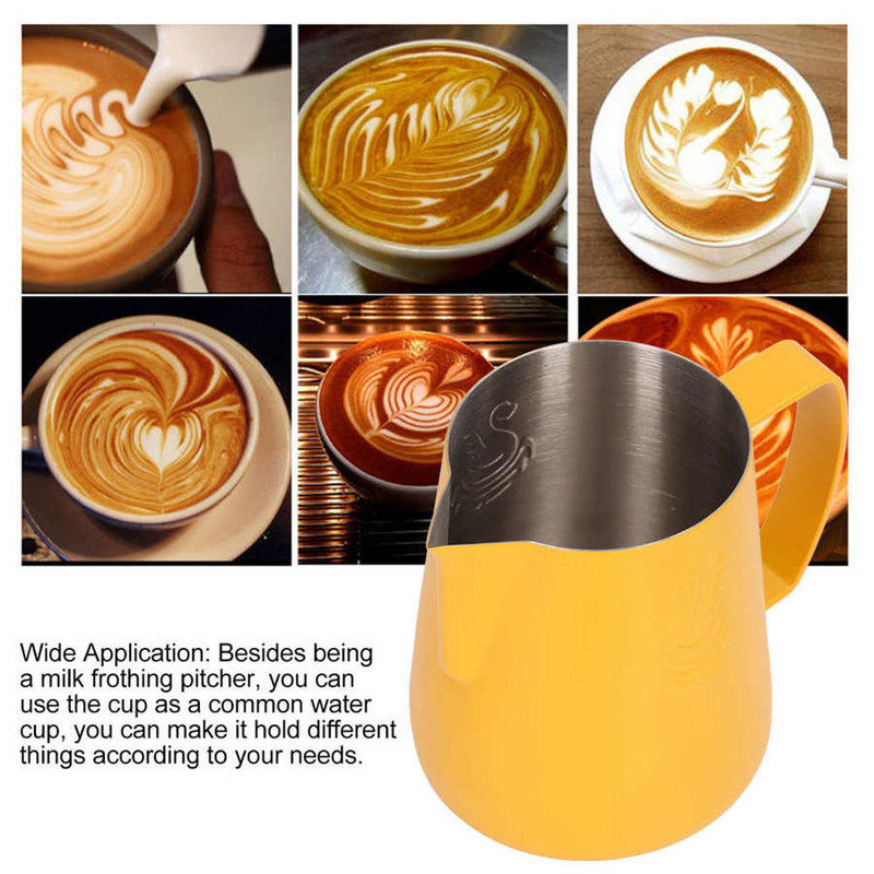 400 ml-es rozsdamentes acél hattyú tejkancsó habosító kancsó Kávé Craft Latte cappuccino tejszínes csésze