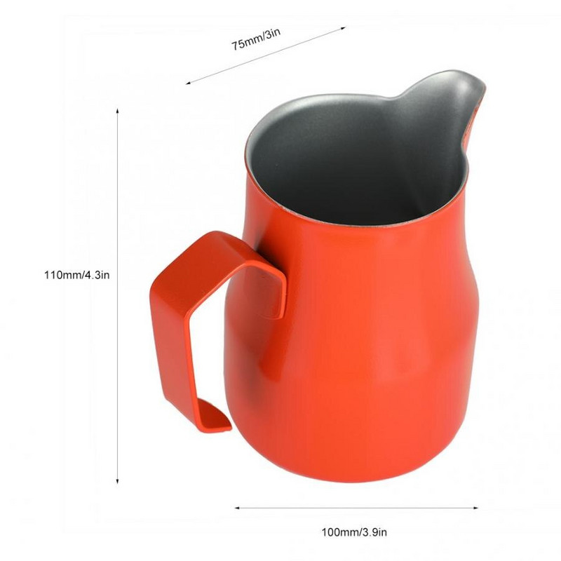 350 ml-es rozsdamentes acél habosító kancsó kézműves kávé tejeskávé cappuccino tejszínhabosító kancsó