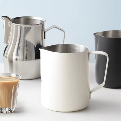 350/500Ml 304 Nerūdijančio plieno pieno putojimo ąsočio puodelis Itališkas Latte Art pieno ąsotis Espreso puodeliai Kavos putų puodeliai