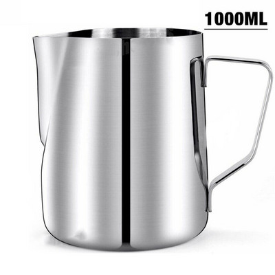 Vrč za mlijeko od nehrđajućeg čelika, modna posuda za pjenjenje kave i lattea, metalni vrč, šalica, kuhinjski alat za mlijeko 350 ml/600 ml/1000 ml