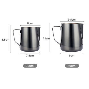 350ml/600ml από ανοξείδωτο ατσάλι Espresso Pull Flower Cup Milk Foam Pot Milk Foam Cup with Scale Coffee Steam Pot Coffee Appliance