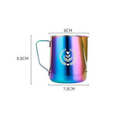350 ml/600 ml rozsdamentes acél espresso húzó virágcsésze tejhabos edény tejhab csésze Scale Coffee Steam Pot kávéfőzővel