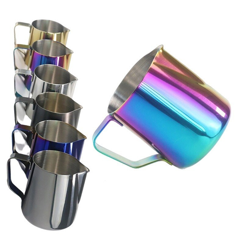 350 ml/600 ml rozsdamentes acél espresso húzó virágcsésze tejhabos edény tejhab csésze Scale Coffee Steam Pot kávéfőzővel