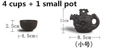 Drop Shipping Purple Clay teáskanna, hagyományos kínai teáskanna Dragon és Phoenix teáskanna Premium tea, lila agyag teáskészlet