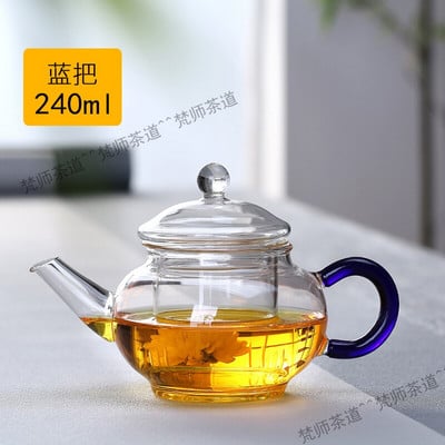 Ceainic mic din sticlă rezistentă la căldură Fierbător Kung Fu cu filtru Articole de ceai creative