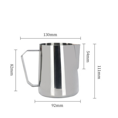 600 ML Vrč za kavu i mlijeko Vrč za pjenjenje od nehrđajućeg čelika Pull Flower Cup Pjenilica za mlijeko od kave Latte Art Alati za kavu s pjenom od mlijeka