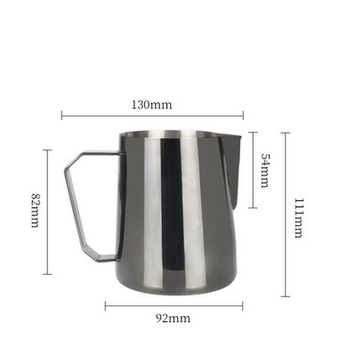 600 ML Vrč za kavu i mlijeko Vrč za pjenjenje od nehrđajućeg čelika Pull Flower Cup Pjenilica za mlijeko od kave Latte Art Alati za kavu s pjenom od mlijeka