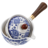 Teafőző kerámia edény teáskanna kínai 360-ban forgó forgó edények Vintage with
