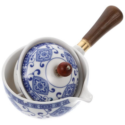 Teafőző kerámia edény teáskanna kínai 360-ban forgó forgó edények Vintage with