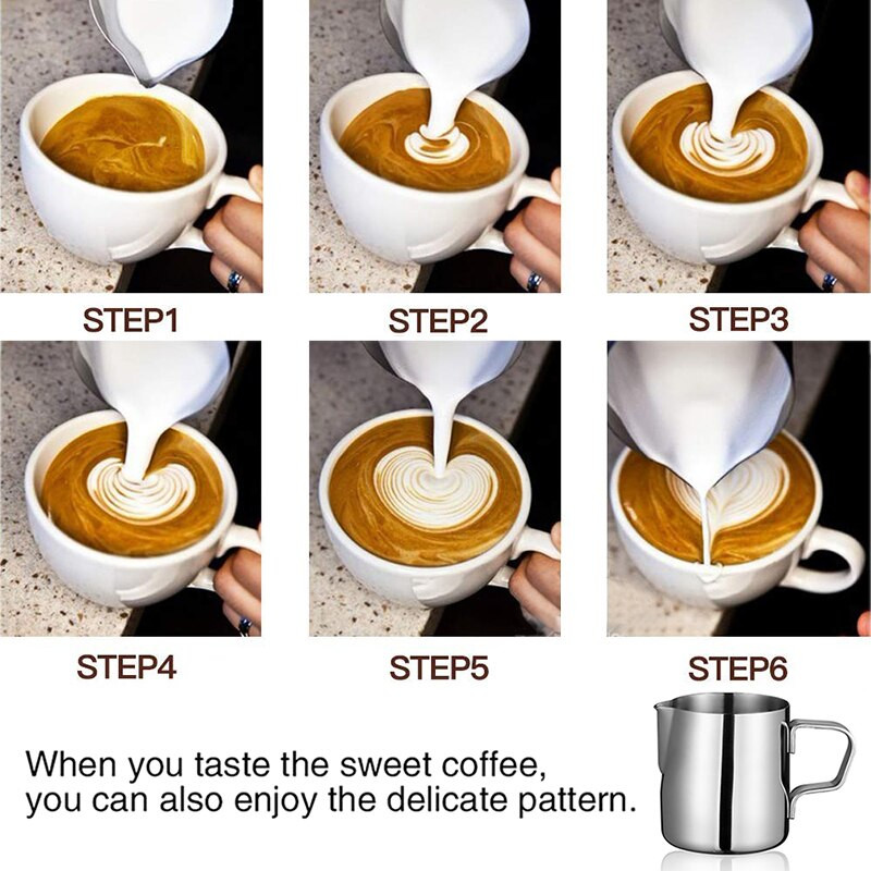 Rozsdamentes acél kancsó Tejhabos kancsó Eszpresszó Kávékancsó Barista Craft Kávékancsó Latte Tejhabos Kancsó