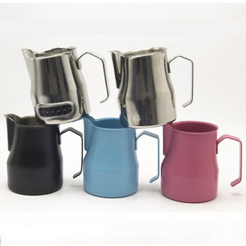 Κανάτα γάλακτος 500ml/700ml Ανοξείδωτη στάμνα για αφρόγαλα Pull Flower Cup Coffee Milk Frother Latte Art Milk Foam Tool Coffeware