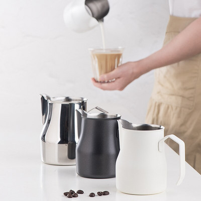 Кана за мляко 500 ml/700 ml Кана за разпенване от неръждаема стомана Pull Flower Cup Coffee Разпенвател за мляко Latte Art Milk Foam Tool Coffeeware