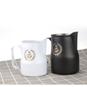 350ml 500ml 750ml Κανάτα γάλακτος από ανοξείδωτο ατσάλι Αφρώδης στάμνα Pull Flower Cup Coffee Milk Frother Art Milk Foam Tool Coffeware