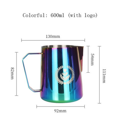 450/600 ml espresso gőzölő kancsó kávé tejhabos csésze kávé gőzölő kancsó tejkanna húzható virágcsésze kávé cappuccino