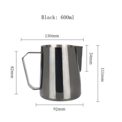 450/600 ml espresso gőzölő kancsó kávé tejhabos csésze kávé gőzölő kancsó tejkanna húzható virágcsésze kávé cappuccino