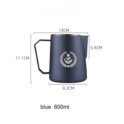 450/600 ml espresso gőzölő kancsó kávé tejhabos csésze kávé gőzölő kancsó tejkanna húzható virágcsésze kávé cappuccino